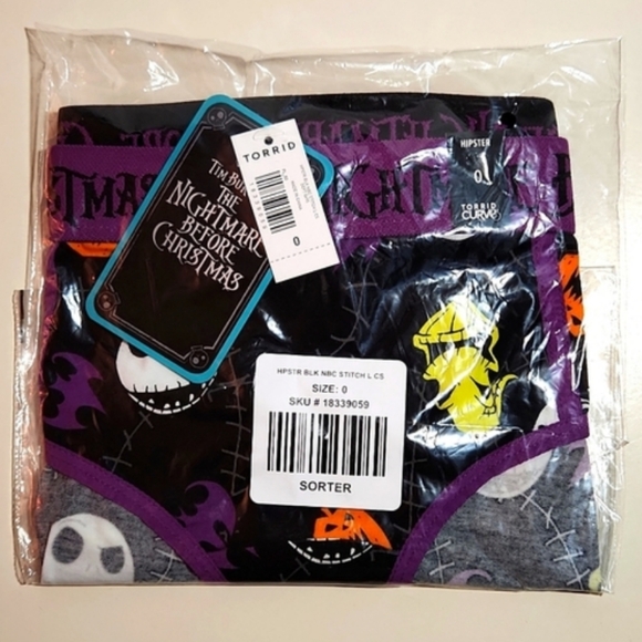 ❤️NWT VINTAGE TORRID PANTY NIGHTMARE BEFORE CHRISTMAS OGGIE JACK HALLOWEEN - Picture 15 of 16
